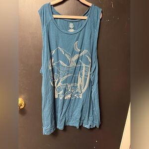 Torrid Blue Graphic Tank Top